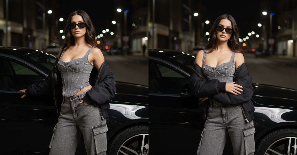 Luxury Night Street Fashion Look