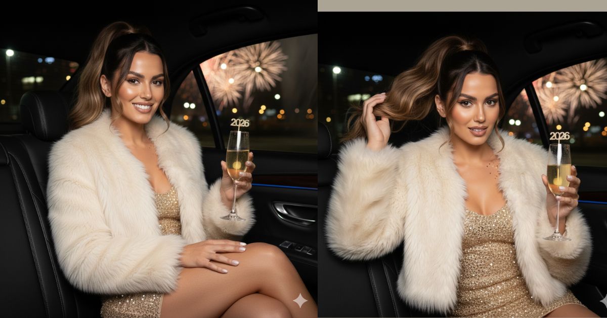 New Year Party Rideshare Portrait