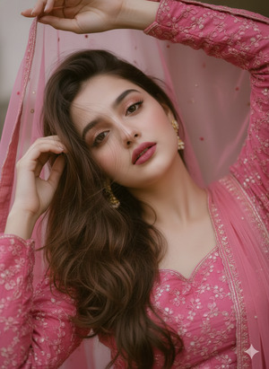 One Hand Above Head One Near Hair Soft Romantic