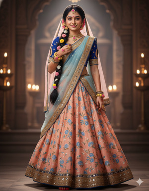 One Hand Holding Dupatta One Hand