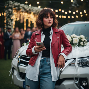 One Shoulder Lean Crossed Ankles