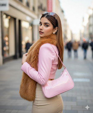 Over the Shoulder Turn Bag Held Close