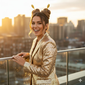 Party Horn Near Lips