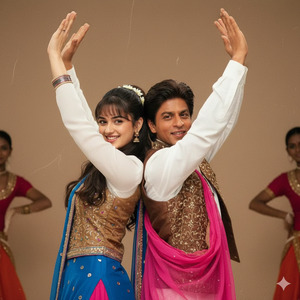 Pose Variant 1 – Back to Back Arms Raised Classic Dance Energy