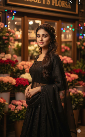 Side Angle Hands Lightly Holding Dupatta