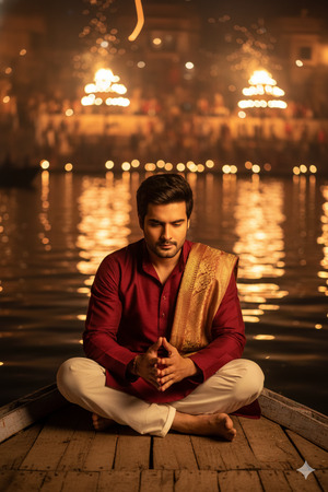 Slight Forward Lean with Joined Hands Devotional Feel 1