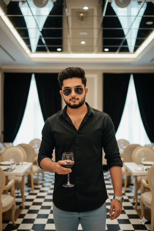 Standing Still Slight Head Tilt Elegant Calm