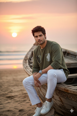 Stunning Sunset Beach Portrait of a Young Man