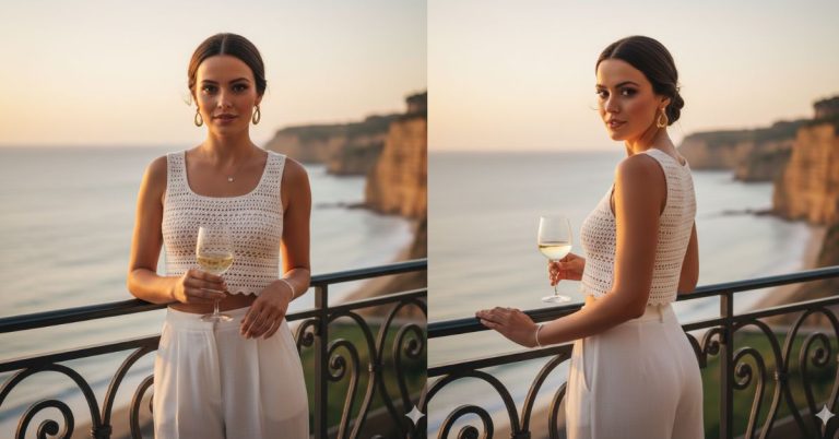 Sunset Beach Hotel Balcony Portrait
