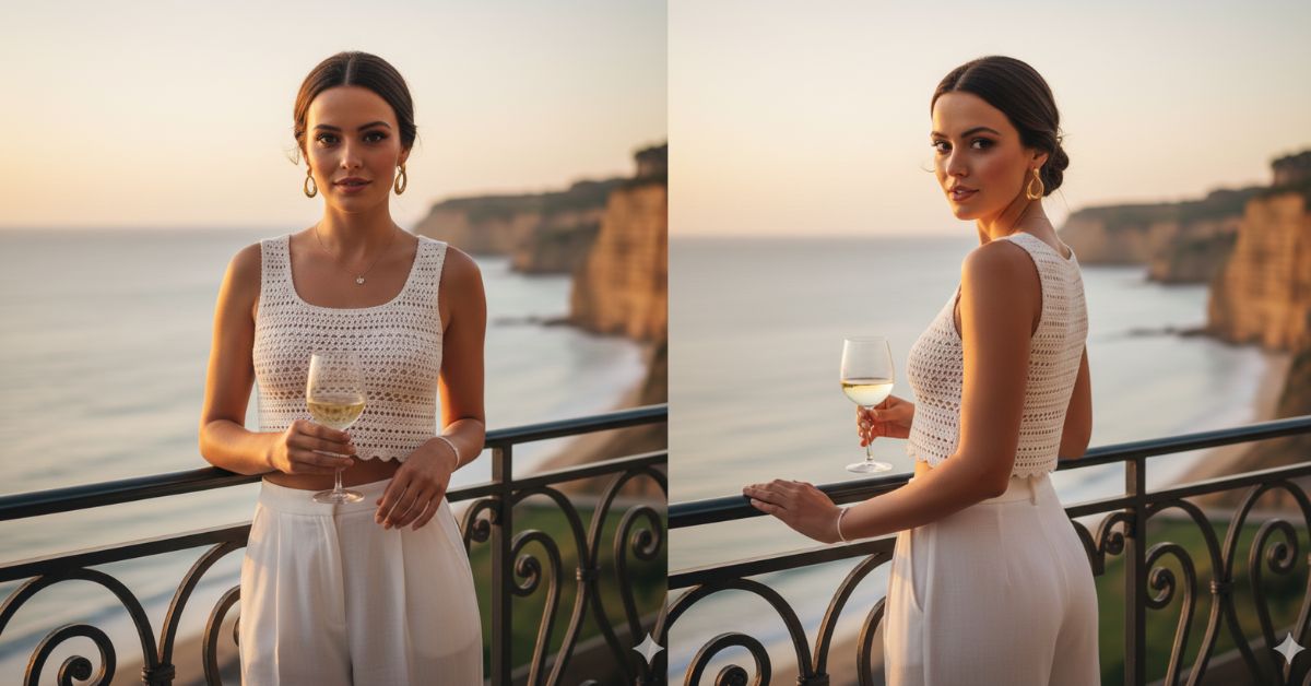 Sunset Beach Hotel Balcony Portrait