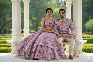 Trending Lavender Luxury Couple Portrait