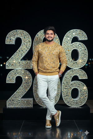 Trending New Year Crystal Number Portrait 1