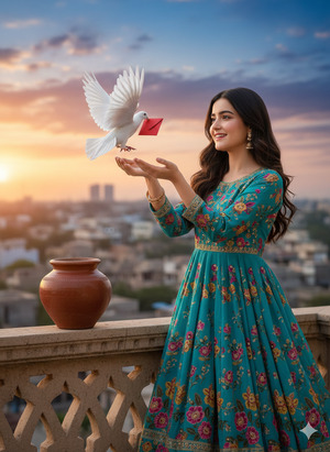 Trending Sunset Balcony Dove Portrait