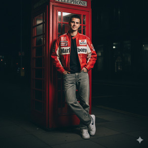 Trendy Y2K Street Fashion with Retro Honda Jacket