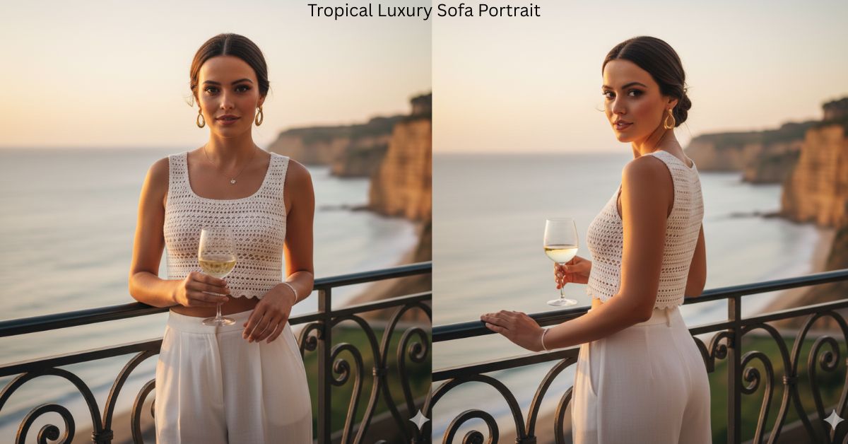 Tropical Luxury Sofa Portrait