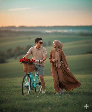 Woman Walks Ahead Looking Back 1