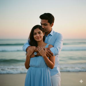 back huge sunset pose