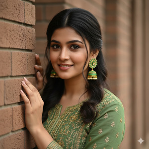 hand on wall peek pose