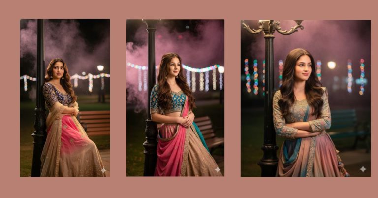 viral-ai-image-google-gemini-prompt-trending-night-street-lamp-cinematic-lehenga-portrait-9-16