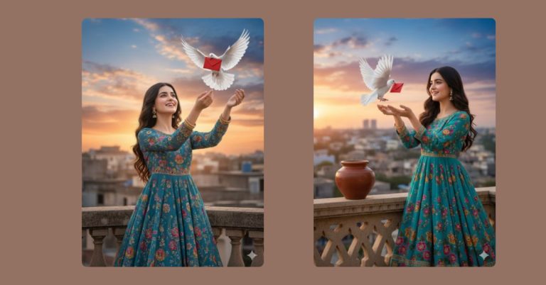 viral-ai-image-google-gemini-sunset-balcony-dove-portrait