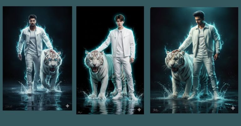 viral-google-gemini-cyberpunk-white-tiger-ai-image-prompt